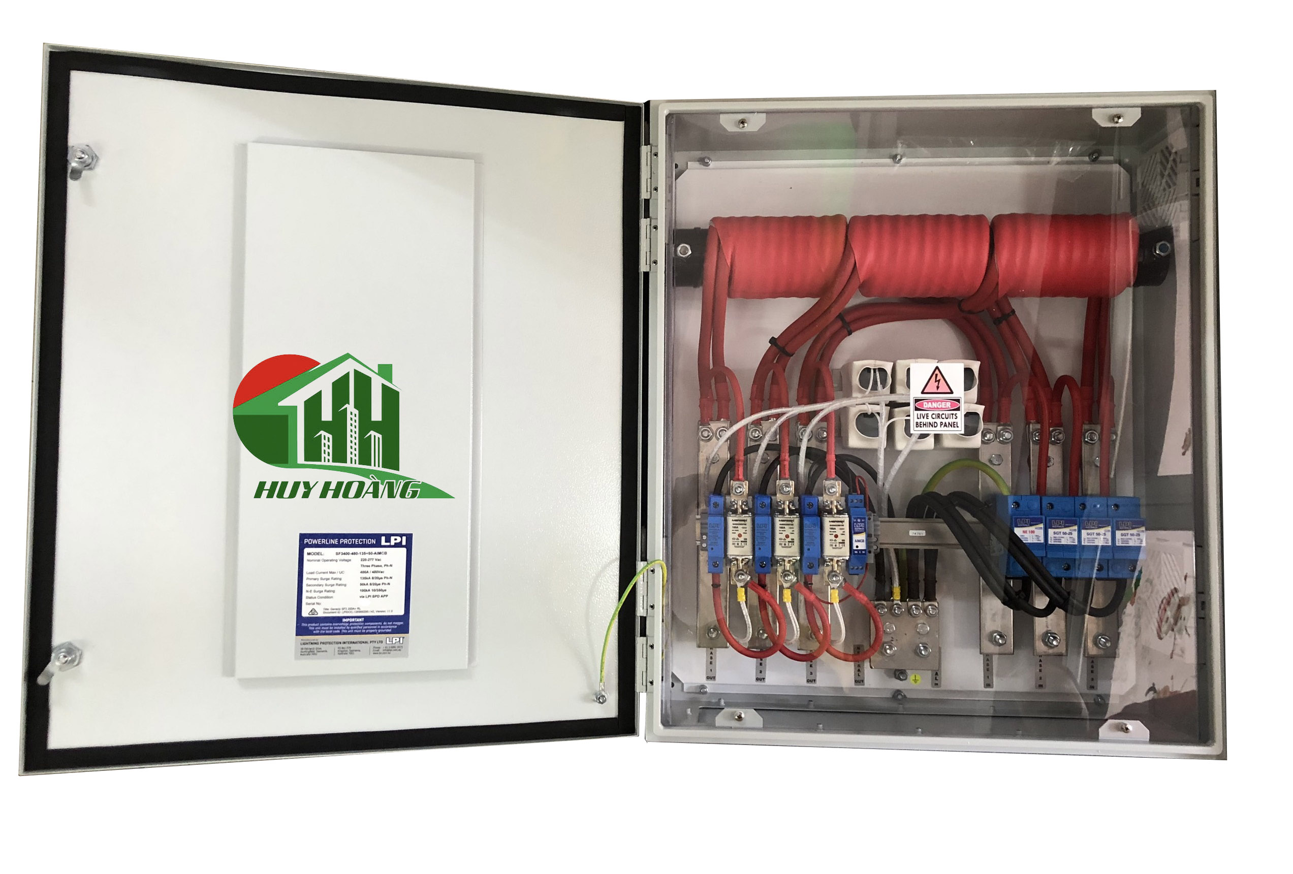 SF3400-480-135+50-AIMCB, Tủ cắt lọc sét 3 pha 400A LPI
