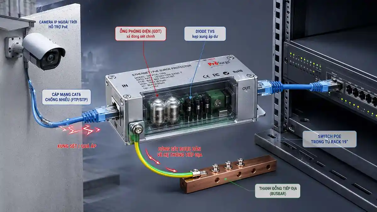 Chống Sét Mạng Ethernet